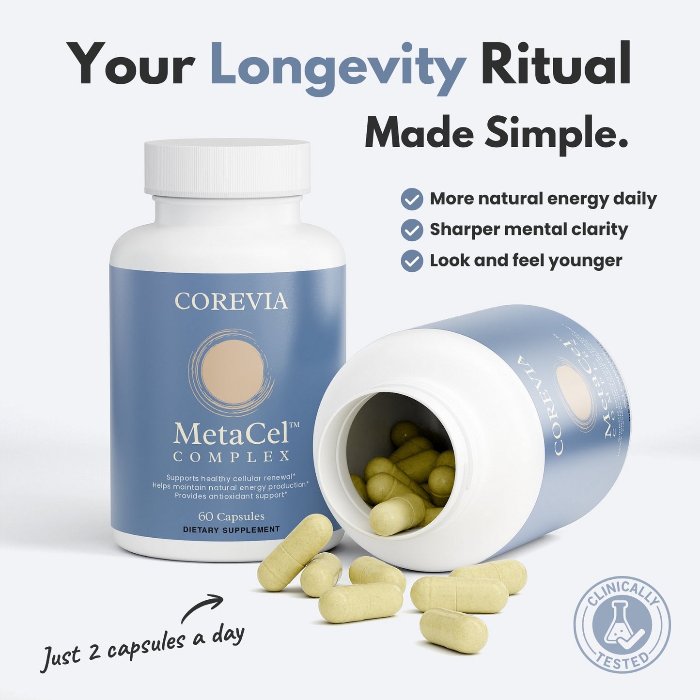 MetaCel™ Complex | Cellular Longevity & Natural Energy Without Stimulants | NAD+