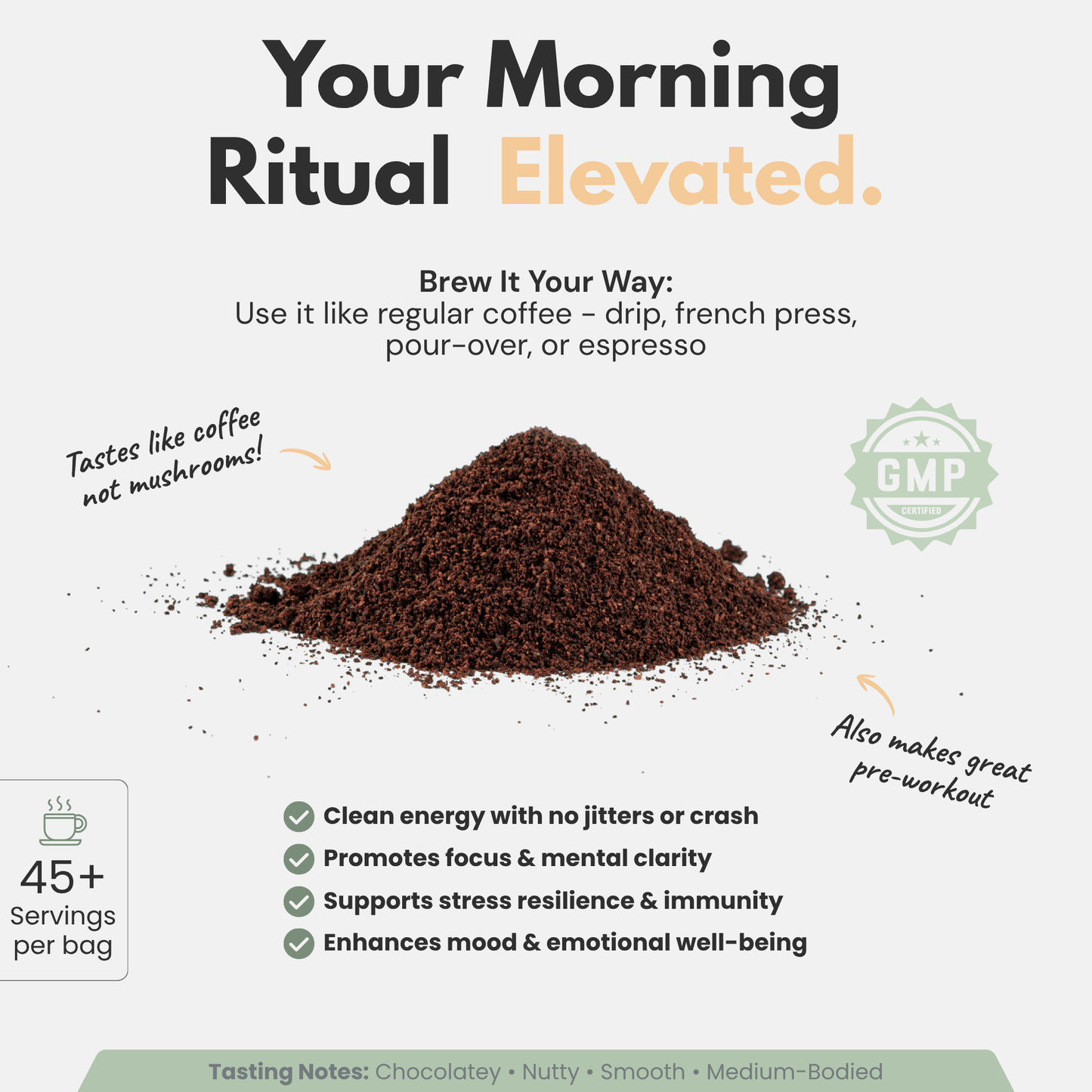 Vitality Coffee with Lion's Mane & Chaga (16oz)